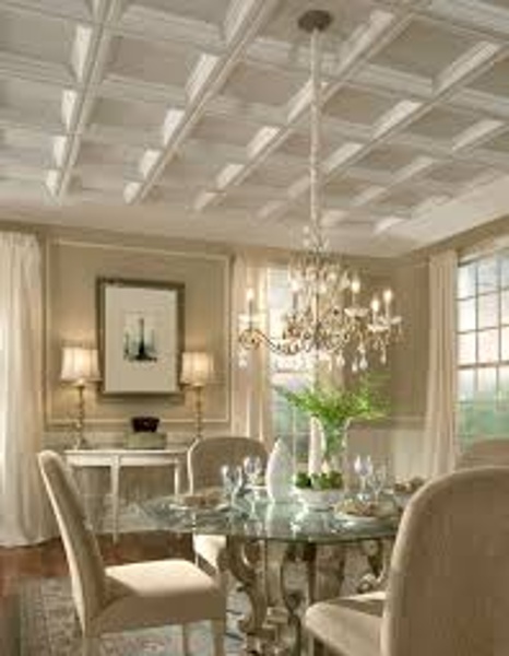 Painted boxed ceilings