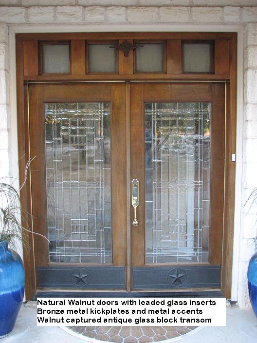 Custom Walnut Entry Doors in Austin, Texas