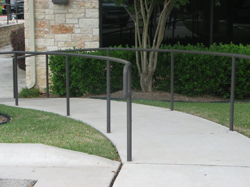 ADA Handicap Ramp with detectable warnings in Austin Texas