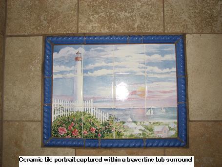 Ceramic Tile Portrait and Scene Inserts in Austin, Texas