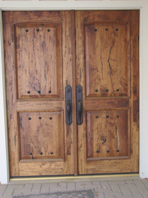 Custom Mesquite Entry Doors in Austin, Texas.