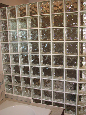 Custom Glass Block Walk In Showers in Austin, Texas