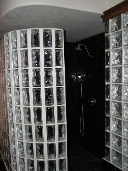Custom Walk In Showers With glass Block Accents In Austin, Texas