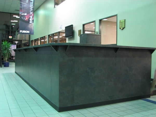 Reception and transaction desks