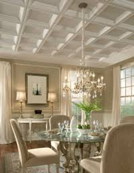 Painted boxed ceilings