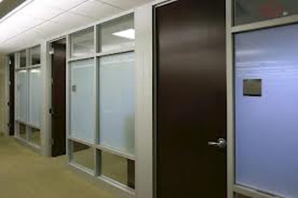 Full height sectioned glass walls