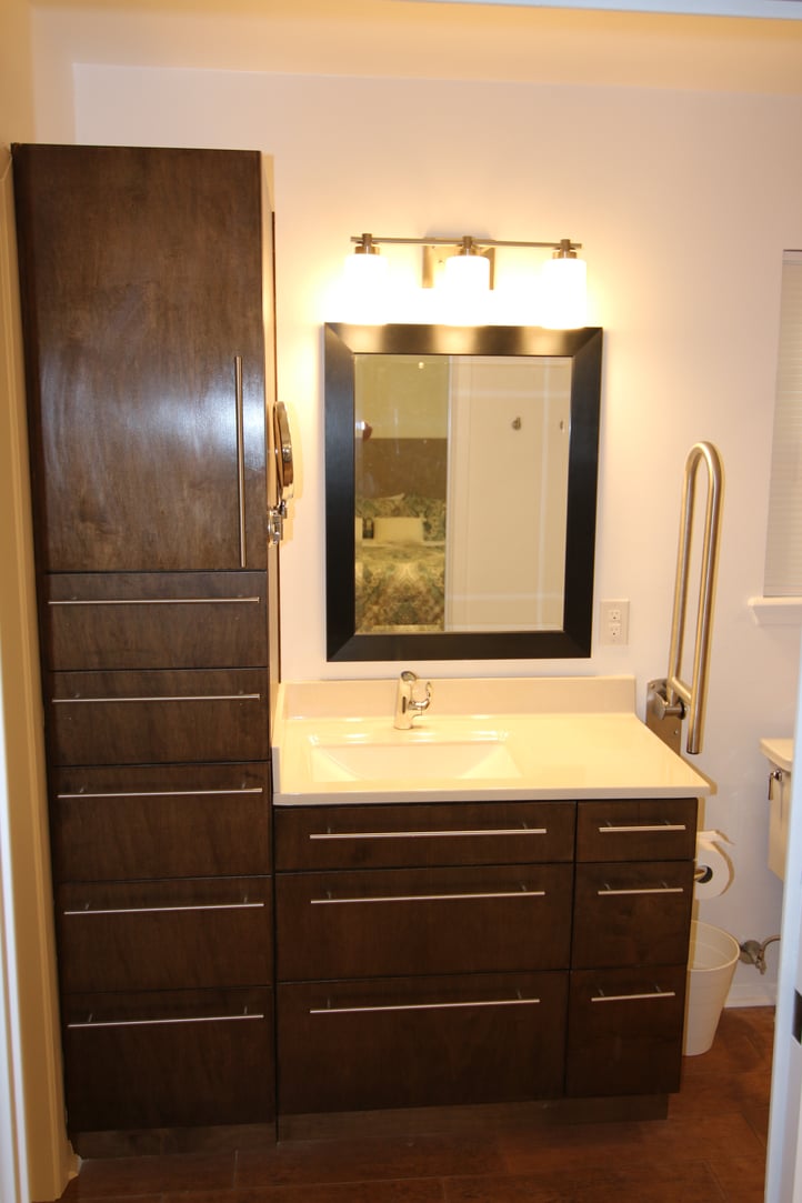 Handicap accessible bathroom remodel