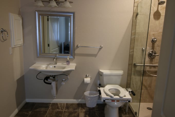 wheelchair accessible bathroom in Austin