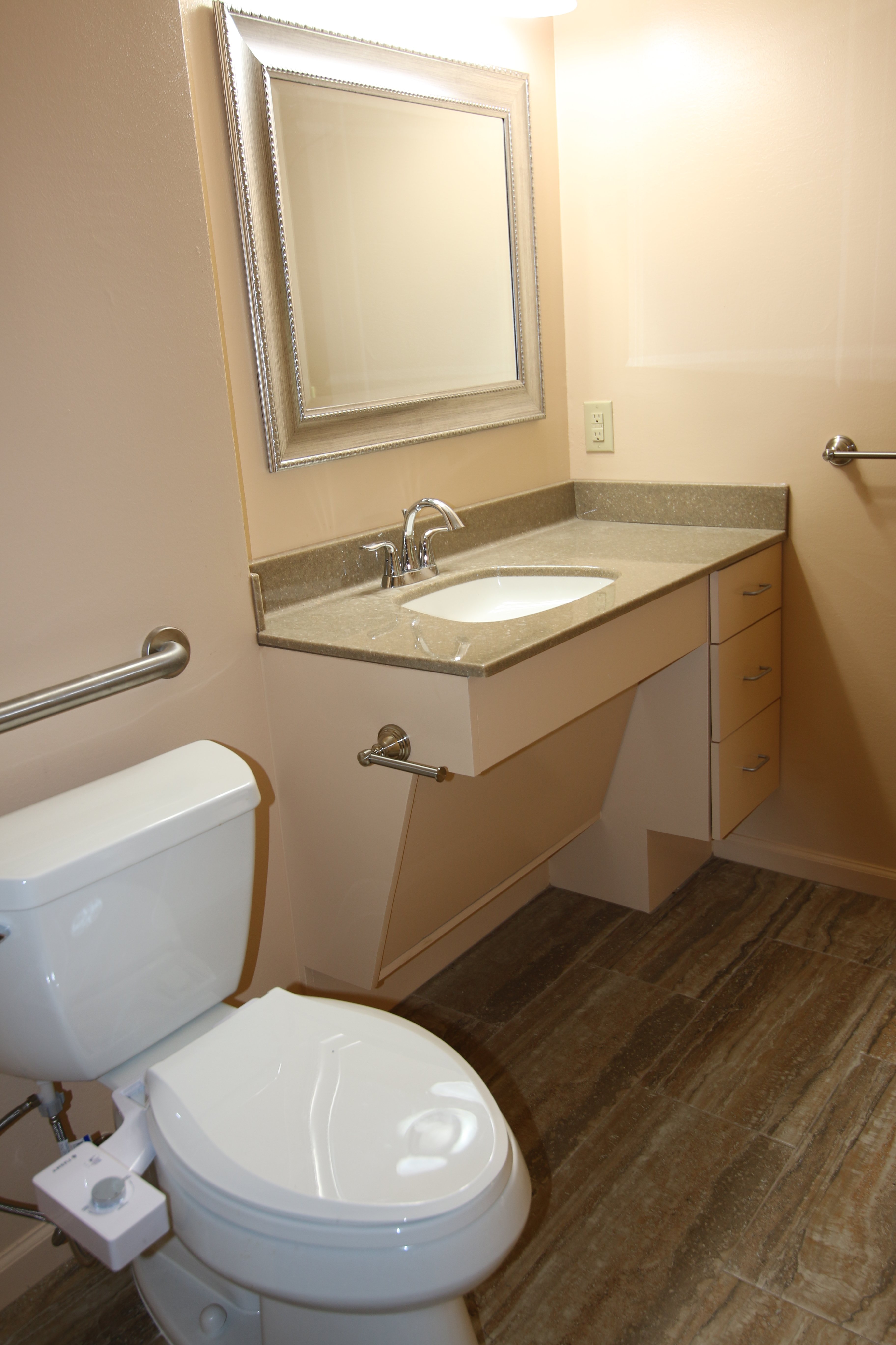 wheelchair accessible vanity in Austin