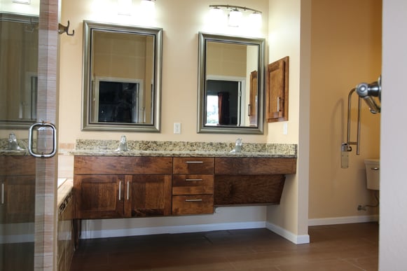 wheelchair accessible vanity in Austin