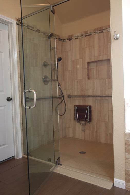 Roll-in shower in Austin